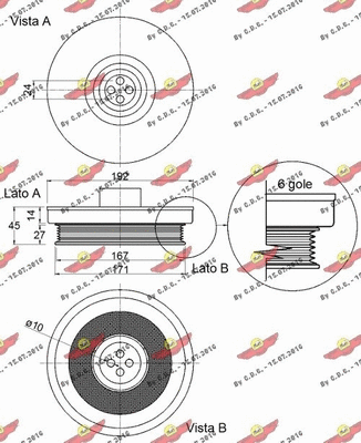 Belt Pulley, crankshaft