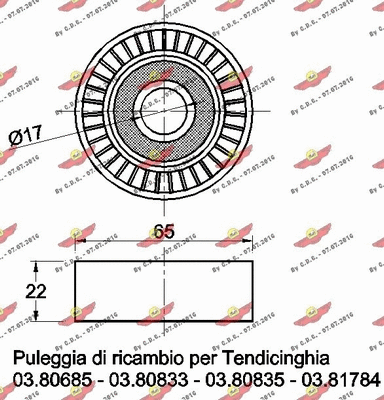 Deflection/Guide Pulley, V-ribbed belt
