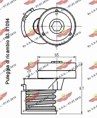 Belt Tensioner, V-ribbed belt