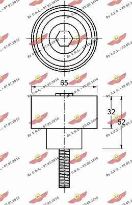 Deflection/Guide Pulley, V-ribbed belt