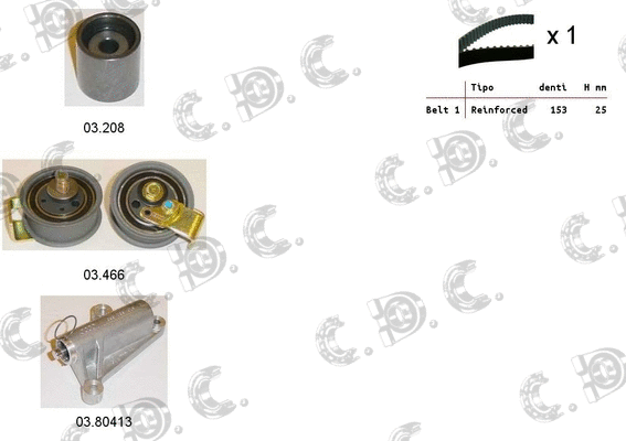 Timing Belt Kit (04.5099C)