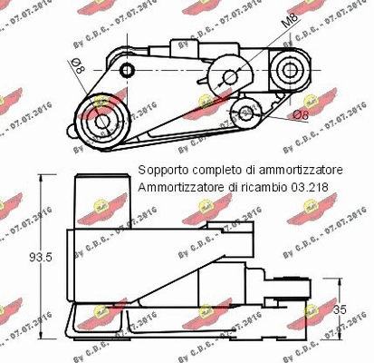 Belt Tensioner, V-ribbed belt