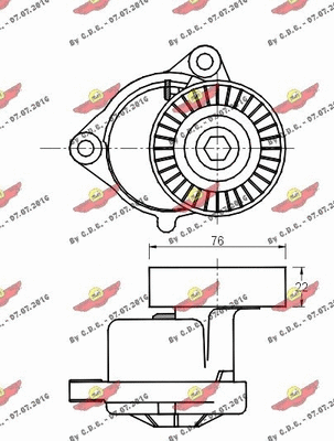 Belt Tensioner, V-ribbed belt