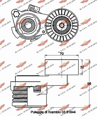 Belt Tensioner, V-ribbed belt