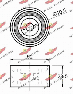 Deflection/Guide Pulley, timing belt