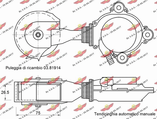 Belt Tensioner, V-ribbed belt