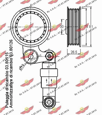 Belt Tensioner, V-ribbed belt