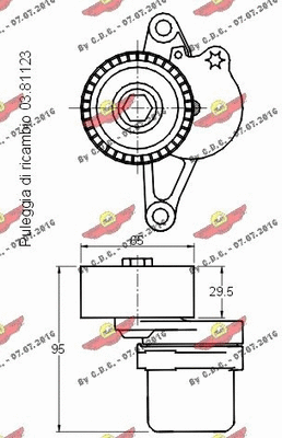 Belt Tensioner, V-ribbed belt