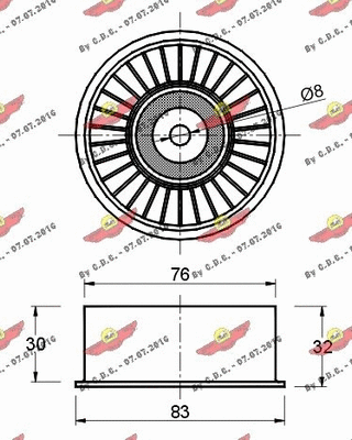 Deflection/Guide Pulley, timing belt