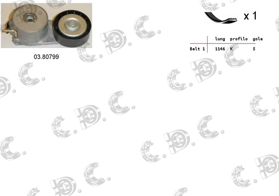 V-Ribbed Belt Set (06.0040)