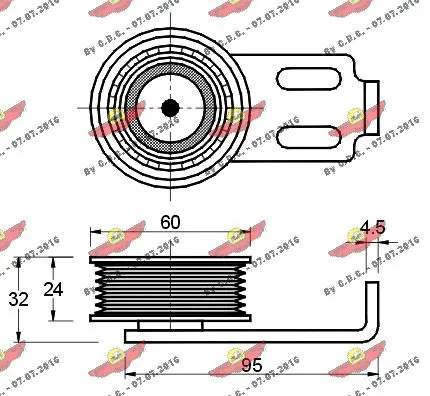 Belt Tensioner, V-ribbed belt