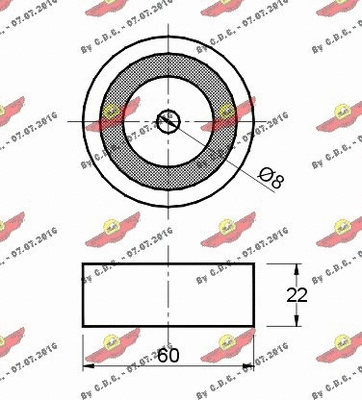 Deflection/Guide Pulley, V-ribbed belt