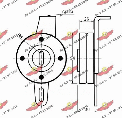 Belt Tensioner, V-ribbed belt