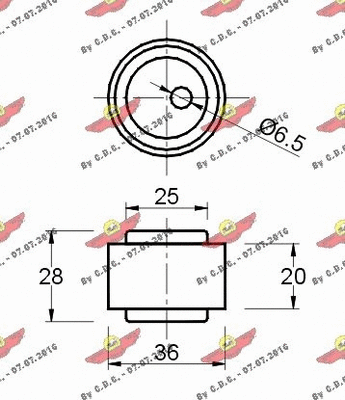 Deflection/Guide Pulley, timing belt