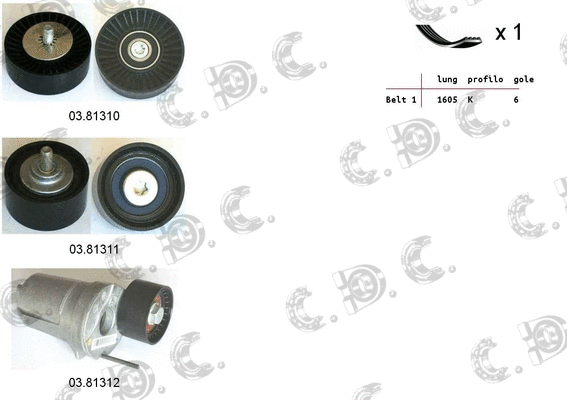 V-Ribbed Belt Set (06.0083)