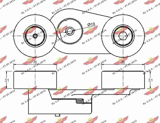 Belt Tensioner, V-ribbed belt