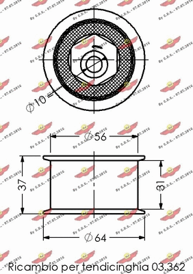 Deflection/Guide Pulley, timing belt