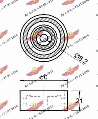 Deflection/Guide Pulley, timing belt