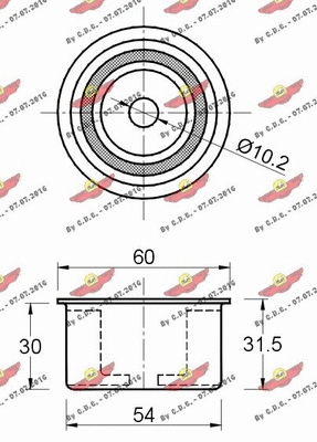 Deflection/Guide Pulley, timing belt