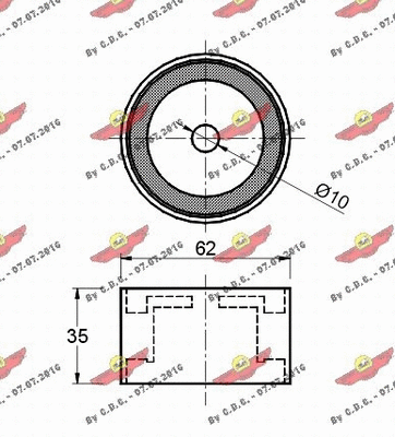 Deflection/Guide Pulley, timing belt