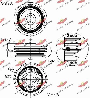 Belt Pulley, crankshaft
