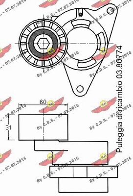 Belt Tensioner, V-ribbed belt