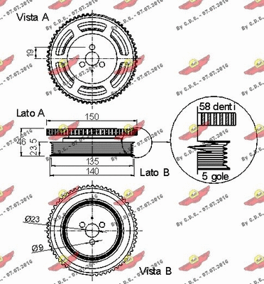 Belt Pulley, crankshaft