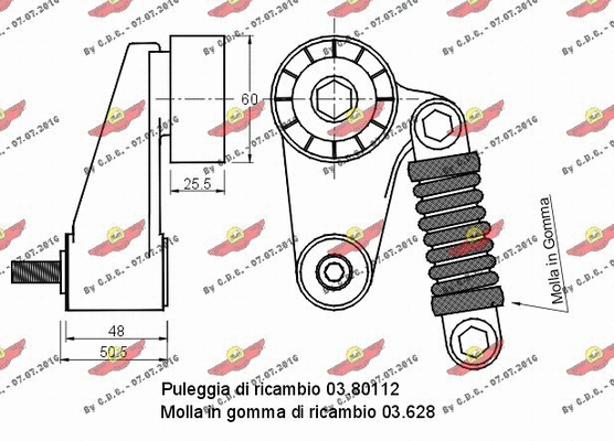 Belt Tensioner, V-ribbed belt
