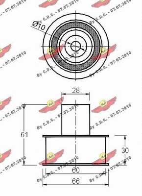 Deflection/Guide Pulley, timing belt
