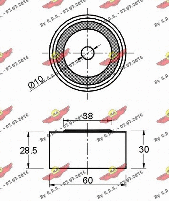 Deflection/Guide Pulley, timing belt
