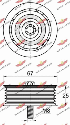 Deflection/Guide Pulley, V-ribbed belt