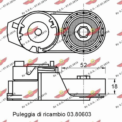 Belt Tensioner, V-ribbed belt