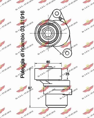 Belt Tensioner, V-ribbed belt