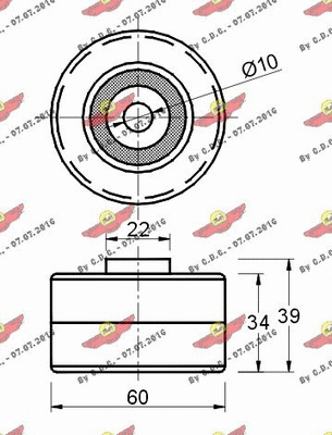 Deflection/Guide Pulley, timing belt