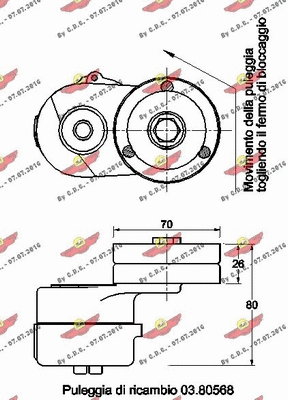 Belt Tensioner, V-ribbed belt