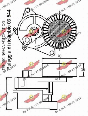 Belt Tensioner, V-ribbed belt