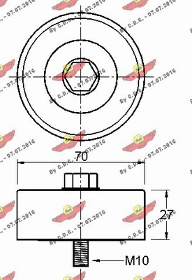 Deflection/Guide Pulley, V-ribbed belt