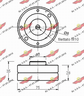 Deflection/Guide Pulley, timing belt