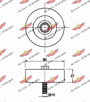Deflection/Guide Pulley, V-ribbed belt
