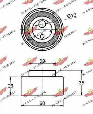 Deflection/Guide Pulley, timing belt