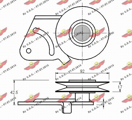 Belt Tensioner, V-ribbed belt