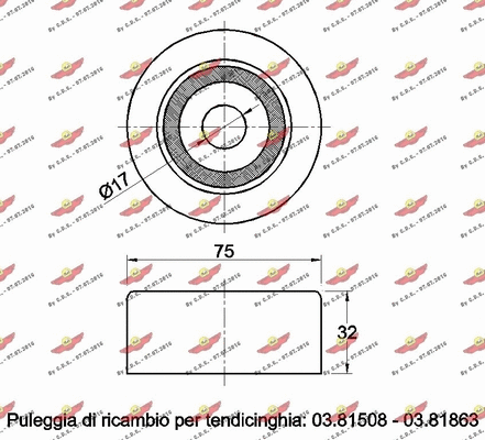 Deflection/Guide Pulley, V-ribbed belt
