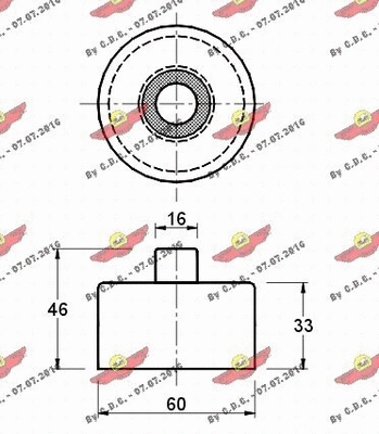 Deflection/Guide Pulley, timing belt
