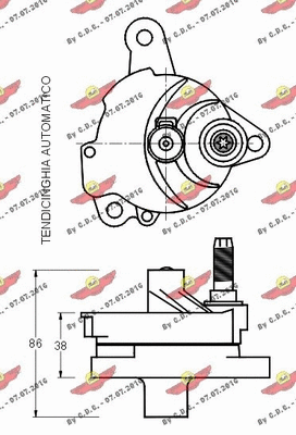 Belt Tensioner, V-ribbed belt
