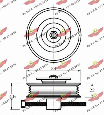 Belt Tensioner, V-ribbed belt