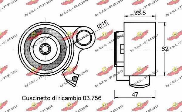 Tensioner Pulley, timing belt