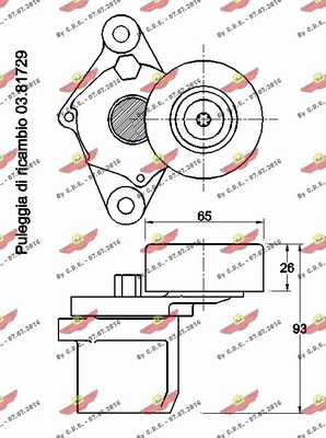 Belt Tensioner, V-ribbed belt