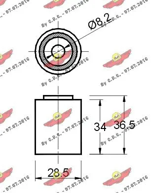 Deflection/Guide Pulley, timing belt