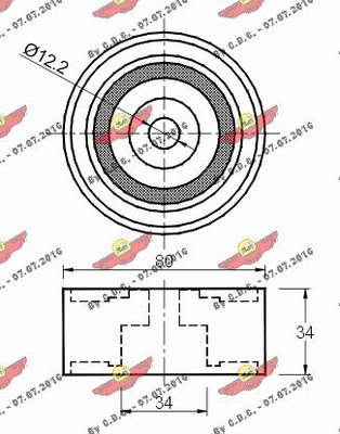 Deflection/Guide Pulley, timing belt