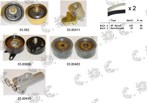 Timing Belt Kit (04.5266C)